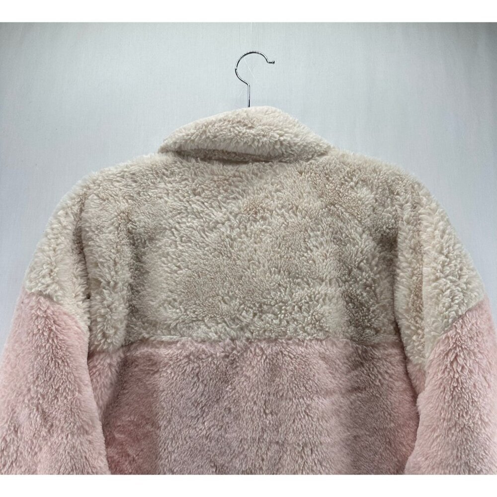 Disney Parks Minnie Mouse Sherpa Jacket Womens Size XL Full Zip Mock Neck Pink - Picture 6 of 12
